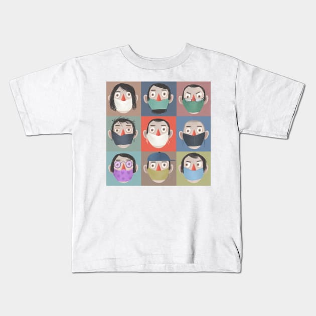 Confinement times Kids T-Shirt by Luis San Vicente 